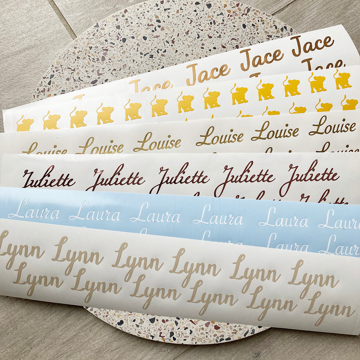 (Naam)stickers op maat