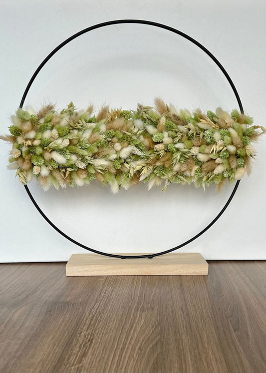 Ring met droogbloemenstrook