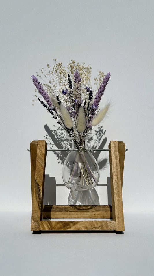 Schommelvaasje met droogbloemen